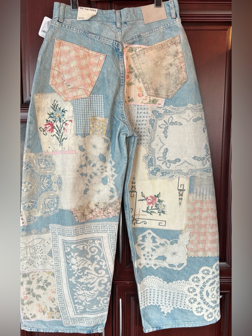 FREE PEOPLE We The Free Illusions Printed Relaxed Jeans size 31 - Picture 14 of 16